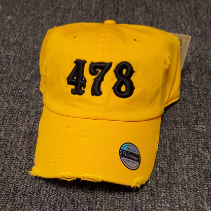 Custom Area Code Distressed Hat