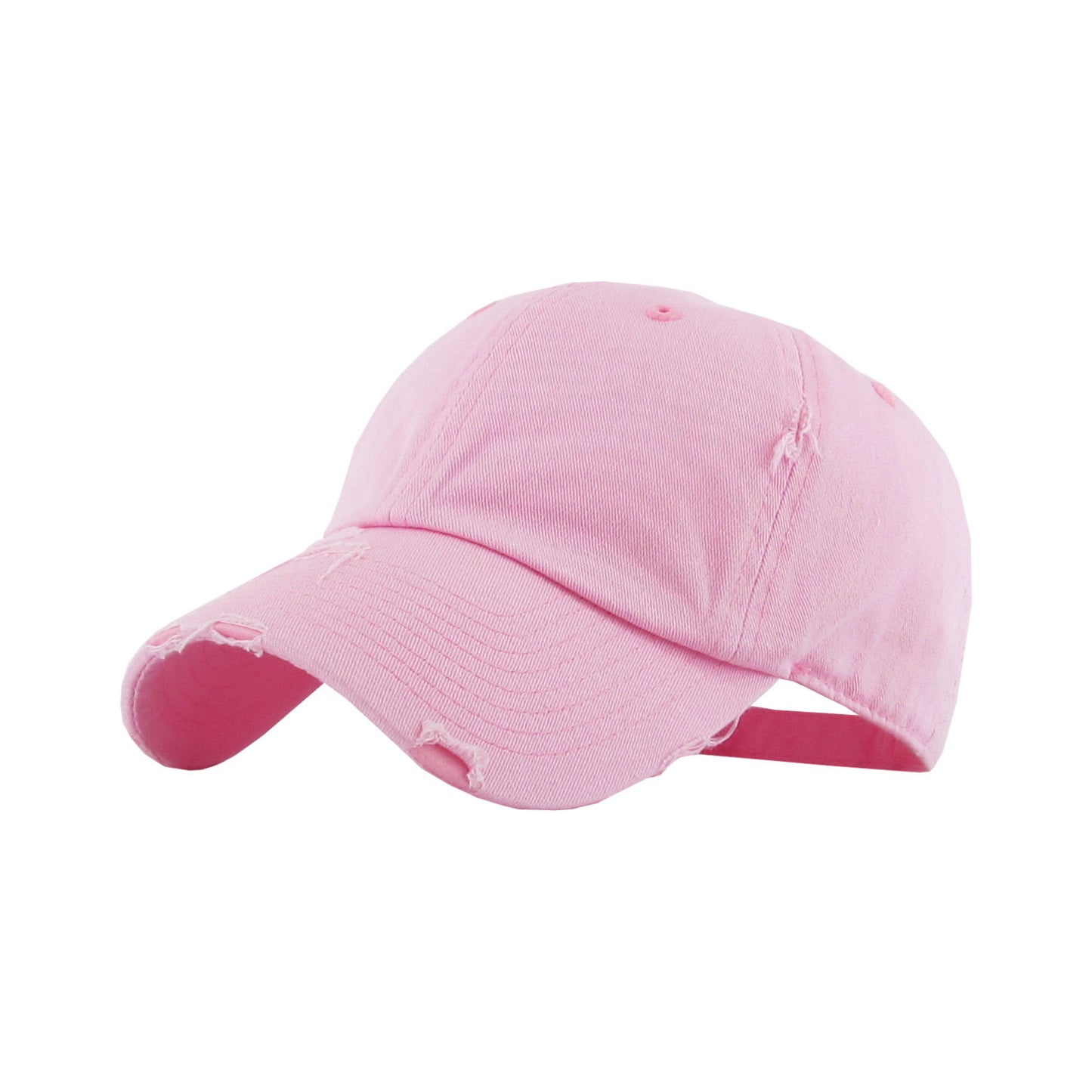 Pink & White Distressed Hat (Your Code)