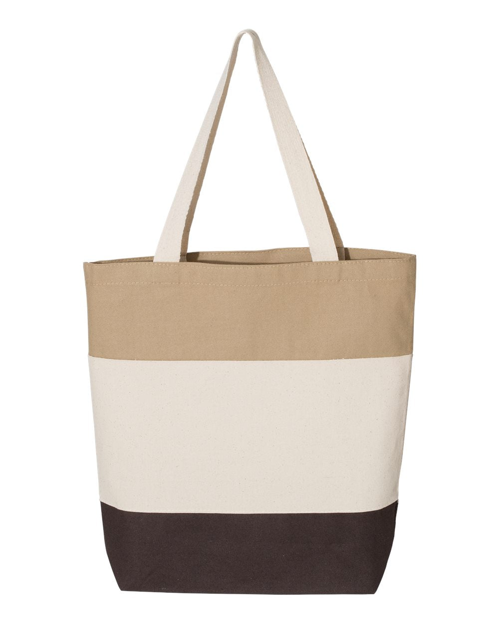 Personalized Tri-Color Canvas Tote Bag