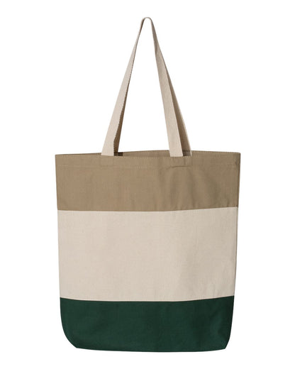 Personalized Tri-Color Canvas Tote Bag