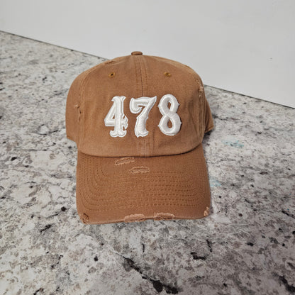 Custom Area Code Distressed Hat